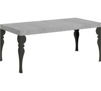 Table Extensible 90X90/246 Cm Paxon Premium Ciment Structure Anthracite
