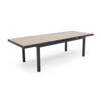 Table extensible aluminium et céramique imitation bois Tivoli, Oviala
