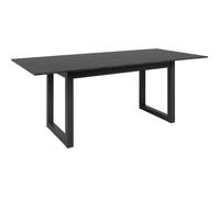 Table extensible Austin 80A - Décor ardoise foncé et anthracite - Allonge de 40 cm incluse - L160-200 x H75 x P90 cm