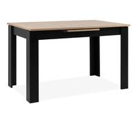 Mid.you Table à manger extensible Birmingham 80A L125-165cm ouverture synchronisée Chêne/Noir 6/8