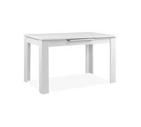 Table extensible - BIRMINGHAM - 80A - Ouverture synchonisée automatique - Décor blanc - 6 / 8 personnes - 125-165 x 75 x 80 cm