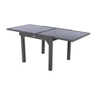 Table Extensible Carrée En Verre Piazza 4/8 Places Gris Anthracite Multicolore