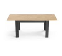 Demeyere Table à manger Craft extensible 160/200×90 cm mélamine chêne Hamilton - Naturel