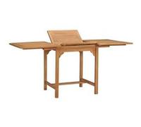 vidaXL Table de jardin extensible (110-160)x80x75 cm bois massif teck Marron G