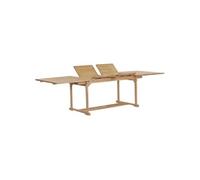 vidaXL Table de jardin à rallonges 180–280×100×75 cm en teck massif