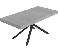 Table Extensible Niket 200/304X90 Cm Pieds Béton Anthracite