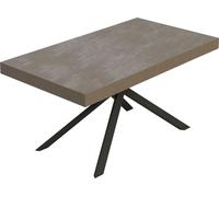 Table Extensible Niket Gris Tourterelle 160/264X90 Cm Avec Pieds Anthracite
