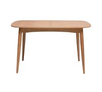 Table extensible rallonges intégrées rectangulaire en bois clair chêne L130-160 cm HELMA