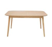 Table extensible rallonges intégrées rectangulaire en bois clair chêne L140-170 cm ANK