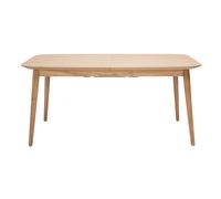 Table extensible rallonges intégrées rectangulaire en bois clair chêne L160-210 cm ANK