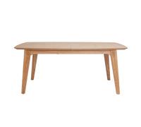 Table extensible rallonges intégrées rectangulaire en bois clair L180-230 cm FIFTIES