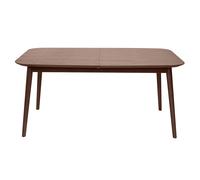Table extensible rallonges intégrées rectangulaire en bois foncé noyer L160-210 cm ANK