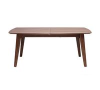 Table extensible rallonges intégrées rectangulaire en bois foncé noyer L180-230 cm FIFTIES