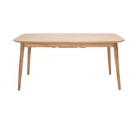 Table extensible rallonges intégrées rectangulaire en bois clair chêne L160-210 cm ANK