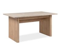Table extensible - Sai 80A - Décor Chêne Jackson / Imitation pierre blanche - Allonge de 40 cm inclue - 160-200 x 75 x 90 cm