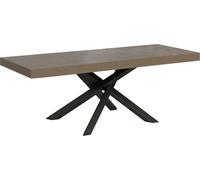 Table Extensible Volantis Premium Tourterelle Grise 160/264X90 Cm Avec Pieds Anthracite