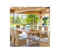Table extérieure en bois extensible 10 places Rioni Hespéride