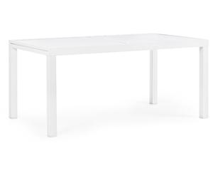 Table extérieure Hilde blanc 160/240 x 90 x h 75cm
