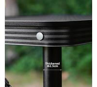 Table Extérieure Maille Fer 102cm Légère 3,1kg | Double hauteur ajustable, structure aluminium, pour surface maille fer, idéale BBQ et pique-nique