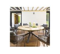 Table extérieure ronde 8 personnes graphite Oriengo Hespéride