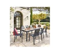 Table fixe 8p Evasion honey/graphite Hespéride