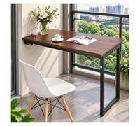 Table Flottante avec Pied de Support, Murale Pliante for Bureau à Domicile | Bureau mural pliable, facile à plier et ne prend pas de place for cuisine salon les maisons modernes(Brown,35.4*19.7in)