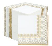 Table Fun 100 serviettes papier doré jetables 2 plis 33 cm, serviettes élégantes pour mariages, anniversaires et Noël, marque britannique, fabriqué dans l’UE