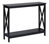 table giantex console table de canapé style industriel 100 x 30 x 80 CM avec 1 Étagère de rangement pour salon, entrée, couloir noir Noir G
