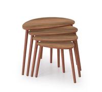Table gigogne (4 pièces) en bois "Nora" 68 x 45 x 55 cm - Noyer