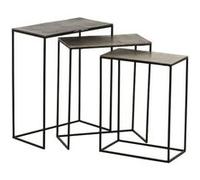 Mes Lot de 3 tables d'appoint gigognes - Noir