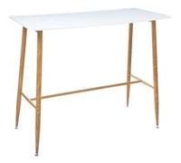 Table haute blanche Roka Atmosphera - Blanc Naturel et blanc G
