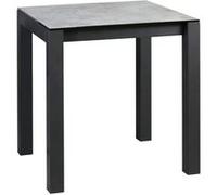 Table haute carrée 100cm plateau aspect céramique pieds métal - ALARIC -
