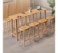 Table Haute De Bar en Bois Massif, 140 X 40 Cm, Table De Bar étroite en Pin, Table De Comptoir Rectangulaire Longue pour Cuisine Ou Balcon, Couleur One Color 200 * 40 * 105cm/78.9 * 15.7 * 41.3in