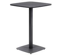 Table haute de jardin 2 places Alegoria 70x70cm gris graphite - Hespéride