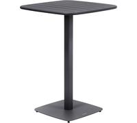 Table haute de jardin carrée ALEGORIA Graphite 2 places - Acier traité époxy, Traitement anti-rouille renforcé Hespéride