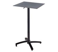 Table haute de terrasse 60 cm inclinable stratifié ardoise gris foncé - Oviala Opéra