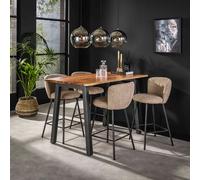 Table haute en bois massif d'acacia ERNEST