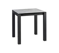 Table haute extensible sans tiroir 4 personnes en verre 100 x 100 cm