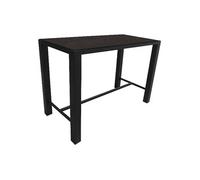 Table haute extensible Stoneo en aluminium/céramique - 140 x 74 cm - graphite/anthracite