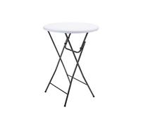 Table haute mange debout D80 pliable PE blanc Blanc G