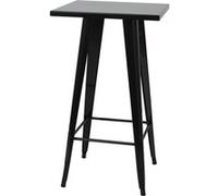 Table haute HWC-A73, métal, design industriel 105x60x60cm noir