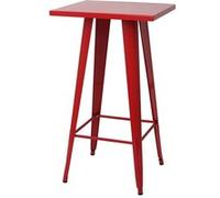 Mendler Table haute carrée - Rouge