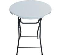 Table haute pliante en plastique Ø 80 cm "Lili" - blanc