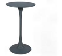 Table haute ronde de jardin en acier Gris ANDREA