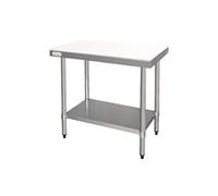 Table inox de découpe, avec planche épaisse 35 mm