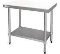 Table inox de découpe, avec planche épaisse 35 mm