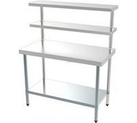 Table Inox Murale - Avec Etagère de Chef - Gamme 600 - Combisteel - 1800x600 inox G