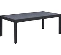 Table jardin en aluminium extensible "Lagos" - 200/320 x 105 x 76 cm - Noir