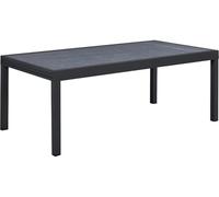 Table jardin en aluminium extensible "Lagos" - 200/320 x 105 x 76 cm - Noir