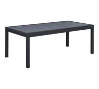 Table jardin en aluminium extensible "Lagos" - 200/320 x 105 x 76 cm - Noir